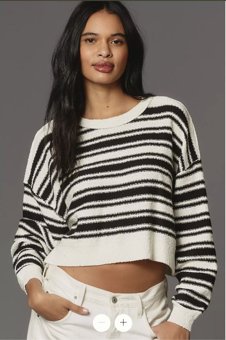 ANTHROPOLOGIE Pilcro Striped Pullover Sweater // XS